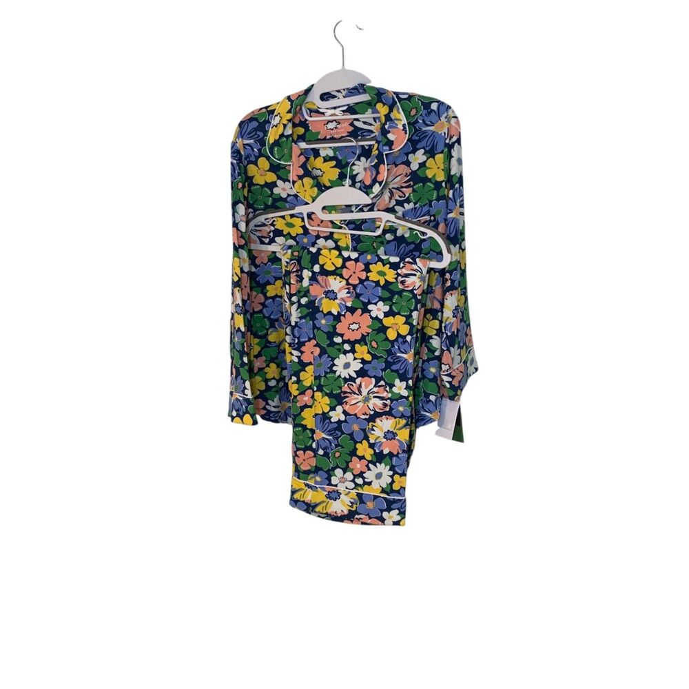 Kate Spade Womens Multicolor Floral 2 pc Pajama Set M NWT Comfy Lounge Preppy